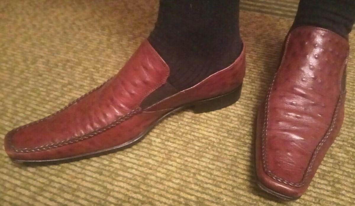 Men leather shoes Vero Guoio ITALY original ostrich skin EUR  display picture 2
