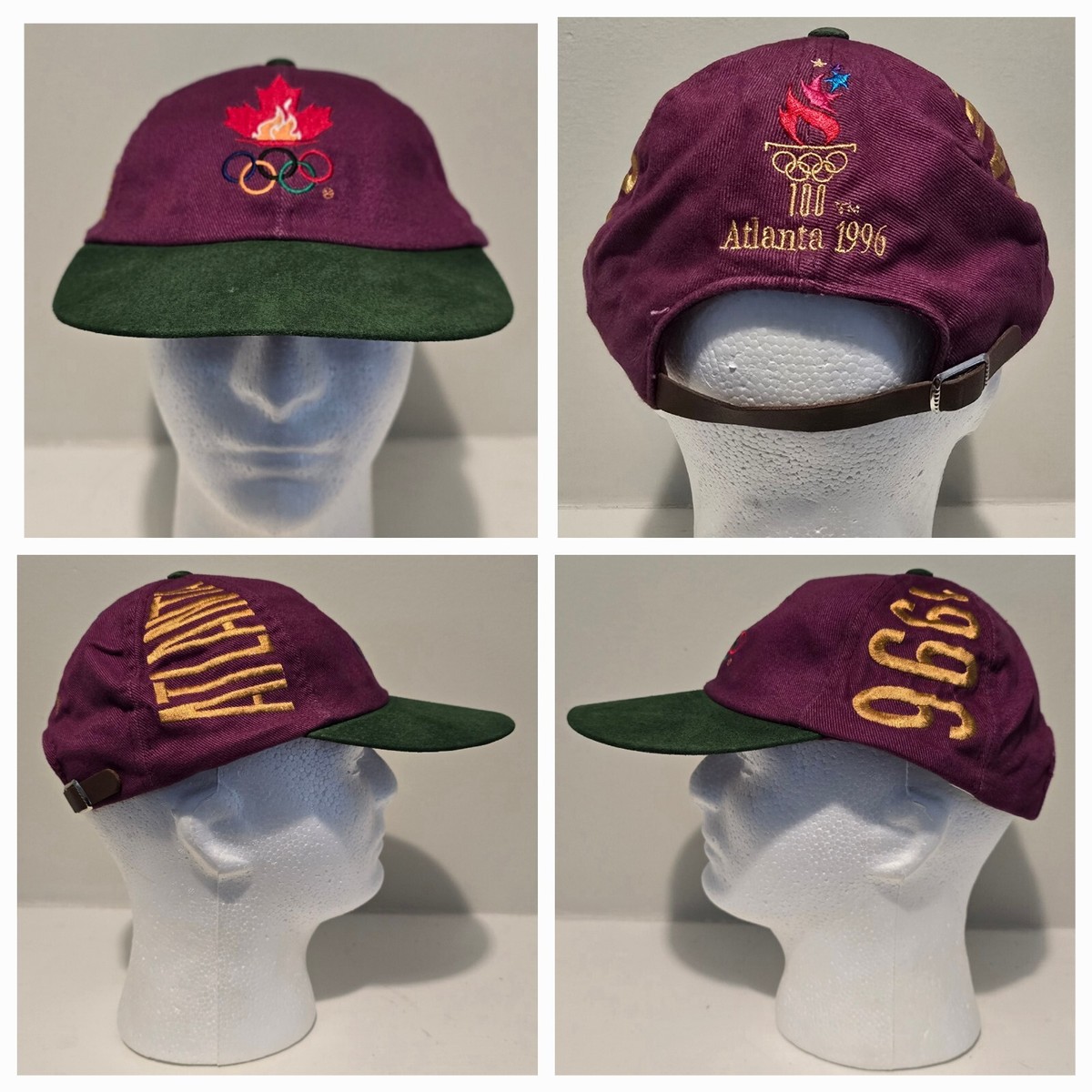 Vintage 1996 Atlanta Olympics Canada Kalson Group Strapback