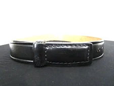 Dutyman Black Leather Tab Buckle Work Belt Men Sz 36, 30"-36"