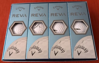 Callaway REVA weiße Golfbälle - neue Schachtel mit einem Dutzend (12 Bälle) - kostenloser Versand UK
