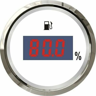 Indicatore Livello Carburante TREM - Ghiera Argento, Bianco, 12V, IP65, Per Auto E Moto - Foto 9