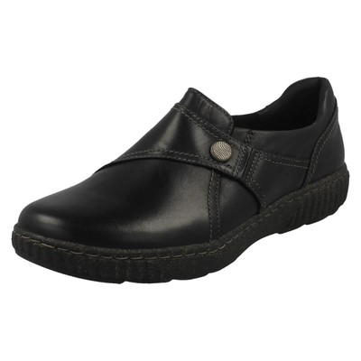 Ladies Clarks Leather Ultimate Comfort Casual Shoes Standard/Wide Caroline Pearl
