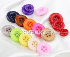 10PCS 12.5MM-38MM 4-HOLE ROUND 18 COLORS RESIN BUTTON FOR CLOTHING SEWING CRAFT
