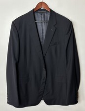 VALENTINO Solid Blue Two Button Suit-Blazer Jacket Size 48 L 248