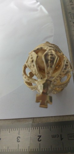 Große goldfarb. Krone für Paradeadler Garde Du Corps Helm - Kürassierhelm - Bild 3 von 8