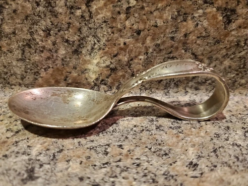VINTAGE STERLING SILVER REED & BARTON BABY SPOON LOOP HANDLE (ANN) (Y9)