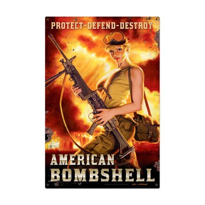 American Bombshell Vintage Sign Metal Sign