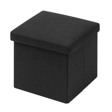 Storage Ottoman Cube, Linen Small Foot Rest Seat,for Living Room, Bedroom, Ho...