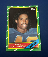 1986 Topps Football Gary Anderson Rookie Card #233 Set Break NM. rookie card picture