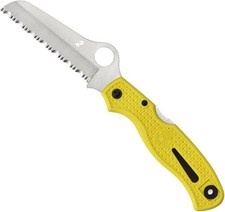 Outdoor Rust-Free Serrated Edge Knife, Yellow
