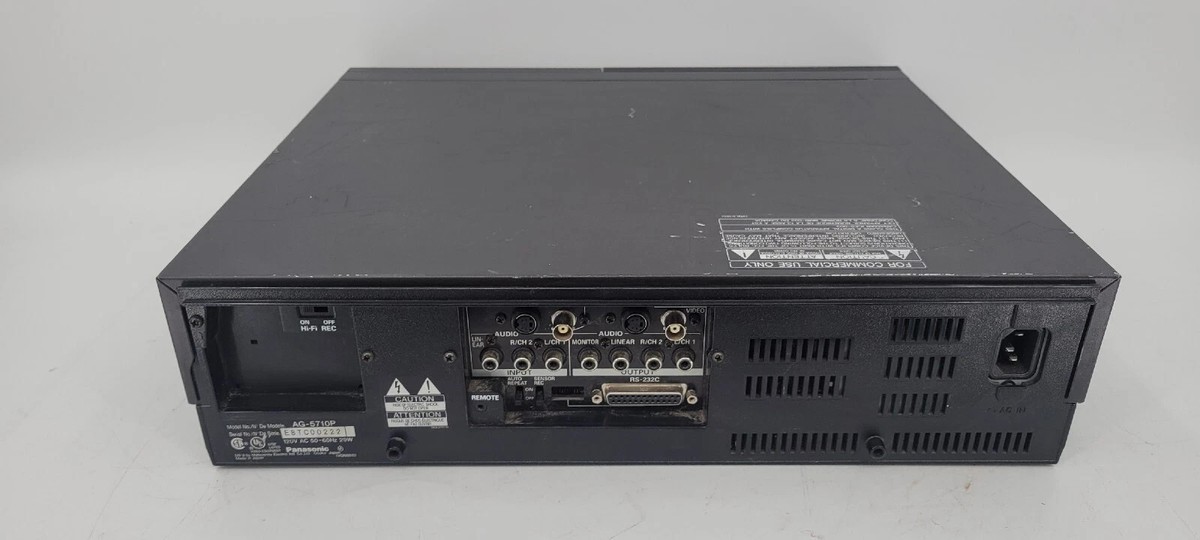 Panasonic AG-5710 S-VHS SVHS Super VHS Player Recorder PRO VCR