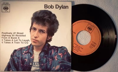 BOB DYLAN Positively 4th Street 7'' Vinyl EP German CBS 1965 Folk Rock MEGA RARE