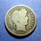 1905-O Barber Dime  Good