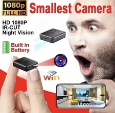 Smart Mini WiFi Camera Wireless 1080P HD Small Night Cam w/Battery Home Security