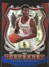 2020 Panini Prizm Draft Picks Collegiate #85 Onyeka Okongwu Red White and Blue