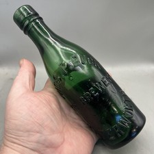 GENUINE VICTORIAN DUMP DUG GLASS BEER BOTTLE THOS P BUCK THE BREWERY LUTTERWORTH