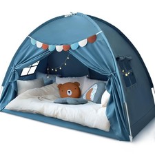 Twin Bed Tent for Kids, Twin Size Toddler Canopy Indoor Playhouse Canopy Priv...