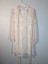 ANDREE BY UNIT Women's White Shift Floral Mini Length Dress