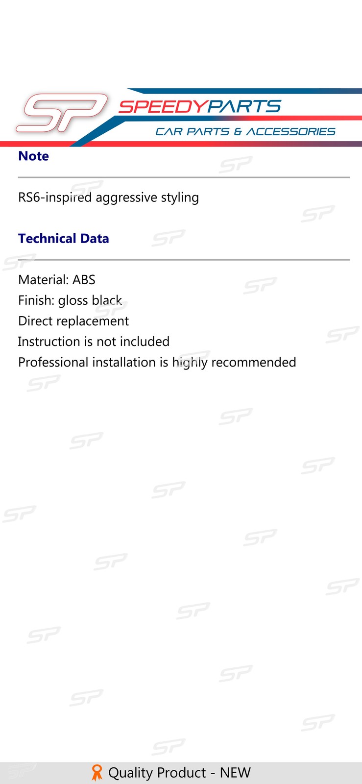 아우디 A6, C8, S6 (2019-2025) RS6 스타일 스포츠 허니콤 그릴 전면 범퍼 3