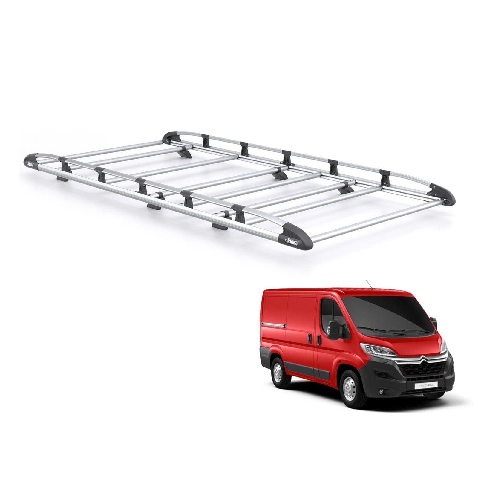 Citroen Relay Roof Rack for 2006+ [L1H1] Rhino Aluminum KammRack