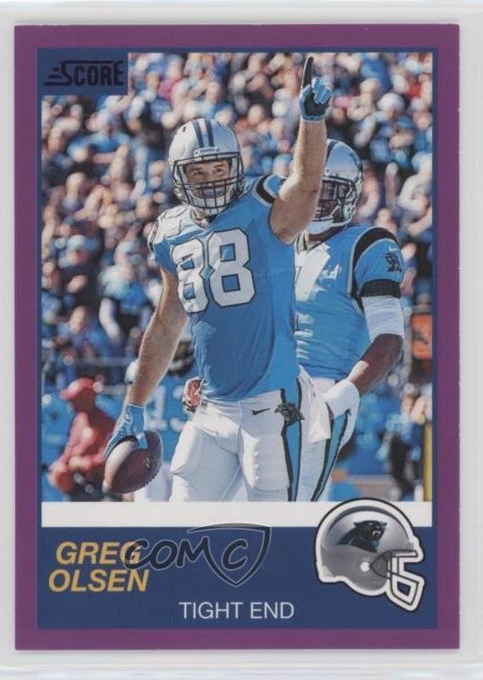 2019 Score Purple Greg Olsen #258 fm0