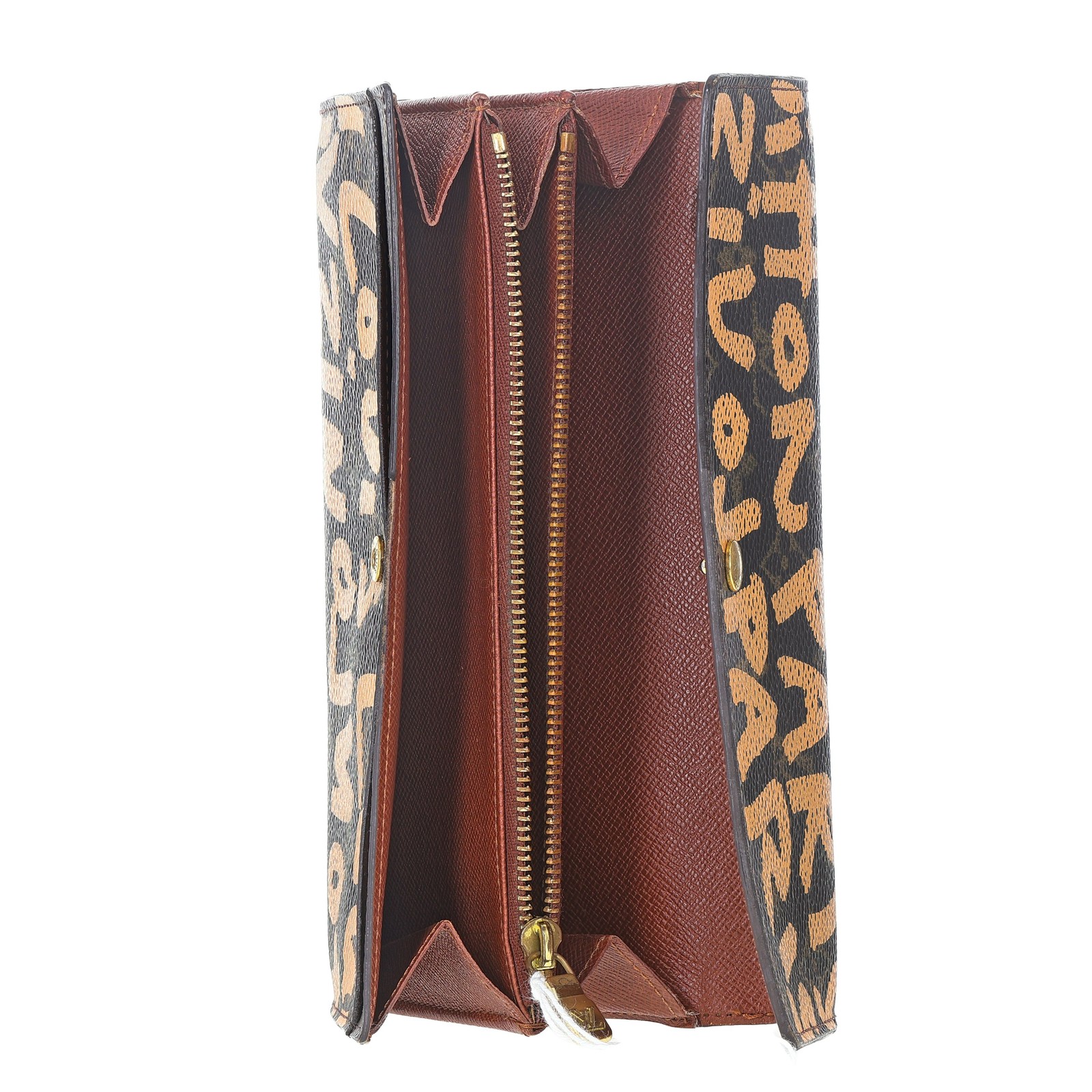 Louis Vuitton Limited Edition Monogram Graffiti Coated Canvas Sarah Wallet Brown image 8