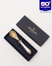 RRP€350 BUCCELLATI 925 Sterling Silver Caviar Spoon HANDCRAFTED Aged Metal
