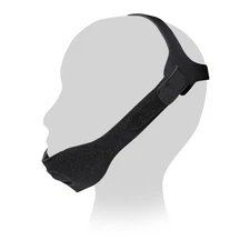 CPAP Chin Strap Halo Style Strap Soft Chinstrap For CPAP, BiPAP Black CS025