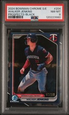 2024 BOWMAN CHROME SAPPHIRE EDITION PROSPECTS BLACK WALKER JENKINS 2/10 PSA 8