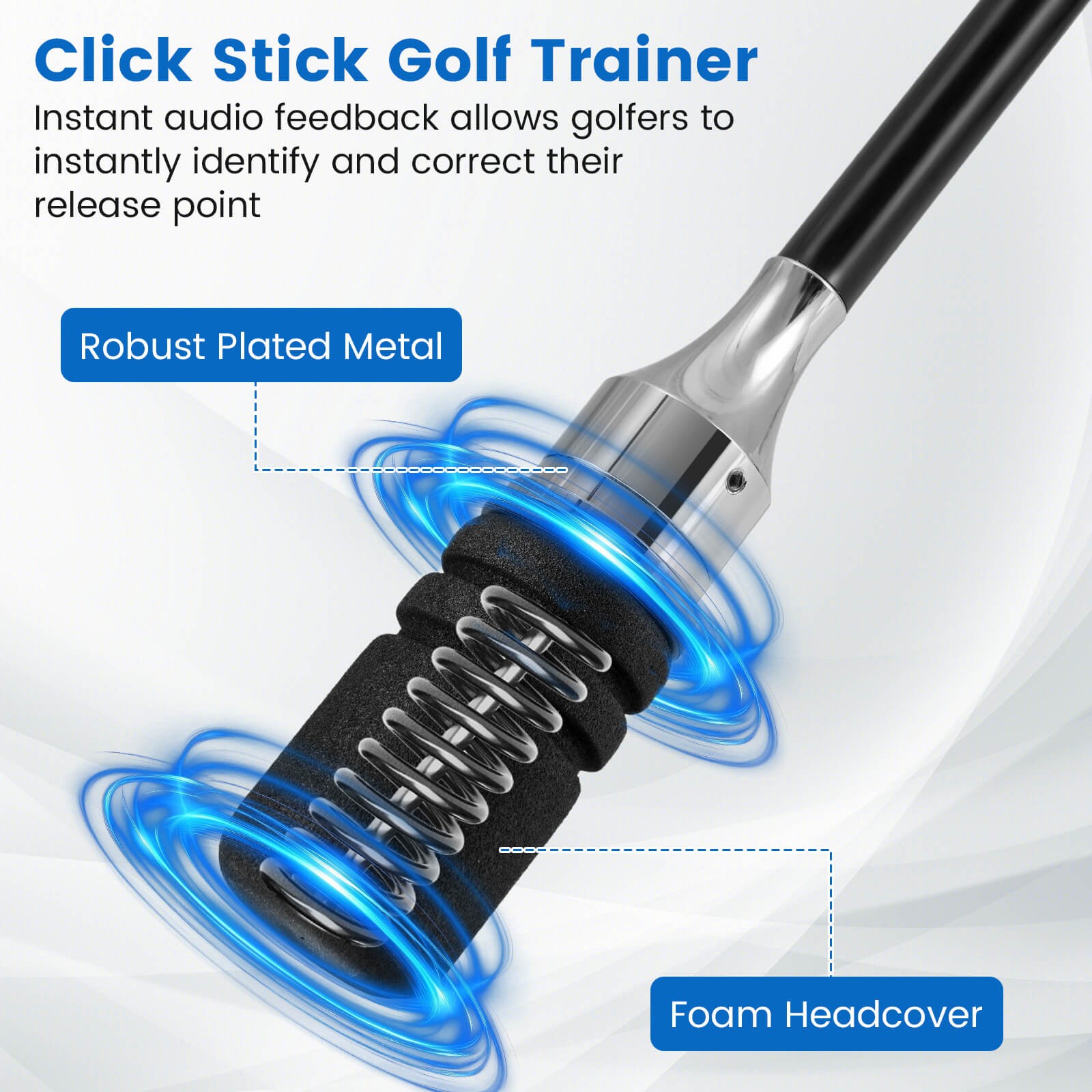 Golf Swing Trainer Click Stick Swing Training Aid for Speed Flexibility Balance