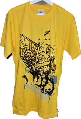 Vintage AND1 Basketball T-Shirt Yellow Shattered Glass Dunk Graphic (XL, L, M,S)