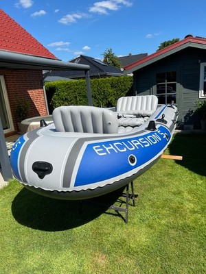 Intex Excursion 5 Schlauchboot 5 Personen + E=Motor + Halterung + Batterie