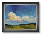 Summer Prairie Landscape Painting 11x14 Cloudscape Art R Stevens — photo 1
