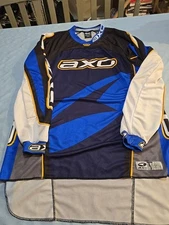Vintage 2005 AXO Sport Racing Motocross Supercross Team Issue Jersey Mens L Blue