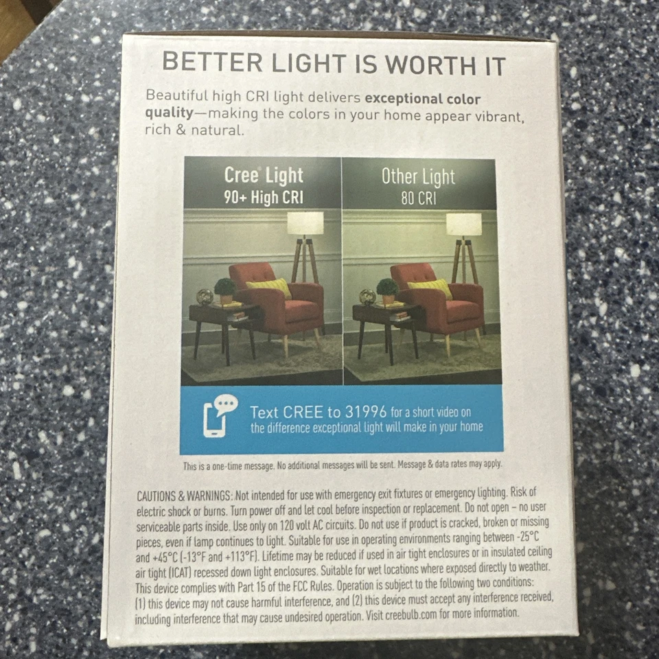 Cree 150W Equivalent Daylight 5000K PAR38 Dimmable Weatherproof Flood Light S10 - Image 2 of 4