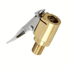 Tyre Valve Air Chuck Inflator Pump Connector Adapter Brass Clip on Car 8mm