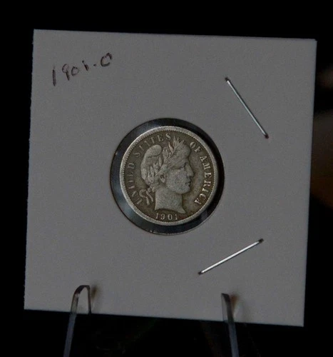 New ListingOld US 1901-O Barber Dime- Silver- Semi Key Better Date