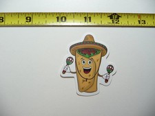 HAPPY BURRITO MARACAS SOMBRERO SMALL STICKER DECAL MEXICAN FOOD MEXICO