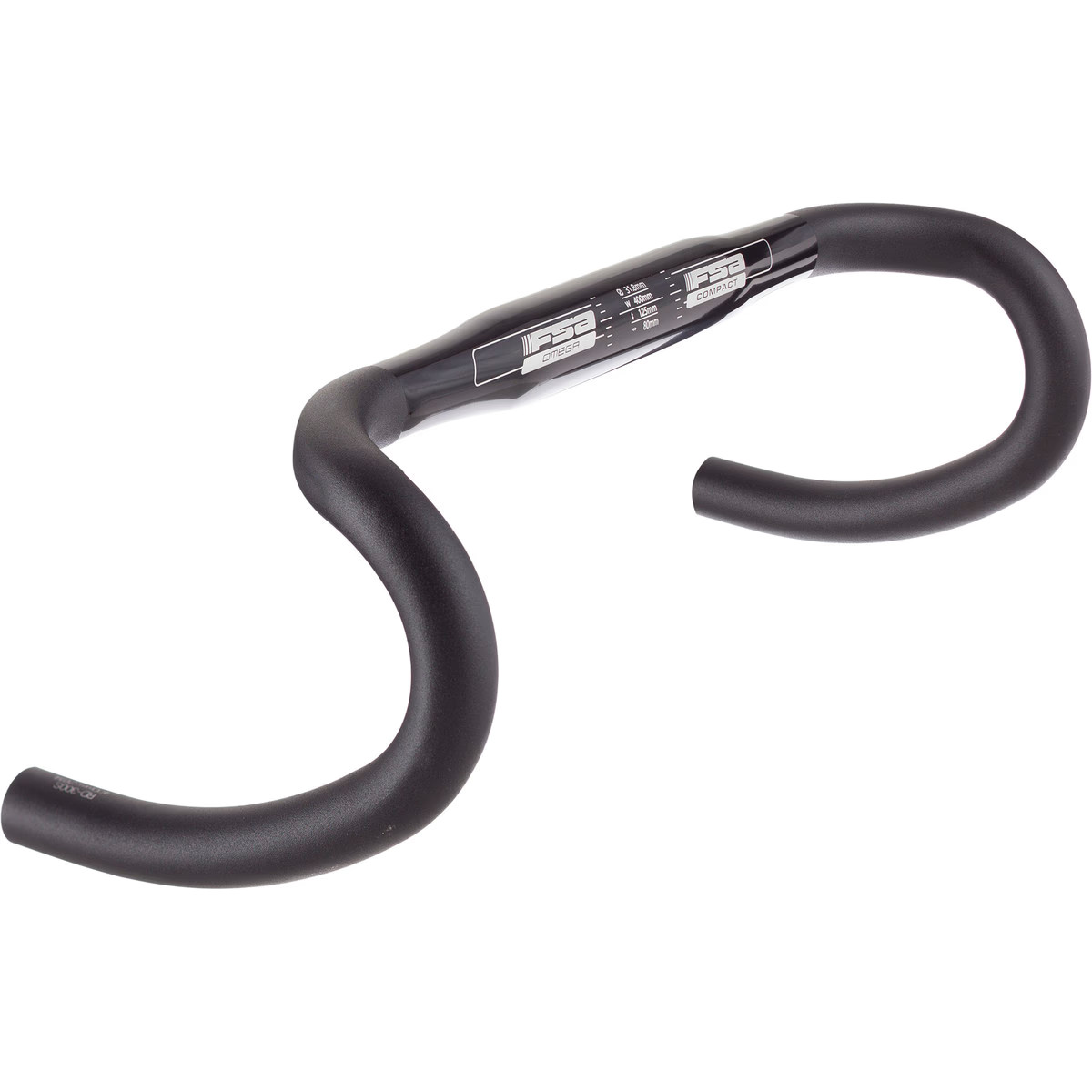 FSA Omega Compact Road Handlebar Black, 40cm