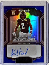 Kobe Hudson 2025 Panini Prizm Draft Picks Blue Rookie Auto /249 UCF Knights