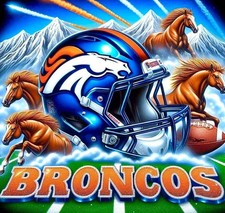 Denver Broncos Helmet NEW Sticker Measures 4.2" x 4"