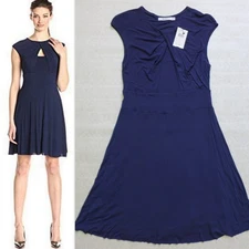 BAILEY 44 Nordstrom French Riviera Fit and Flare A-line Jersey Dress Size M NAVY