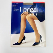 Hanes Too Day Sheer Control Top Sandalfoot Style 137 Barely There Size AB NOS