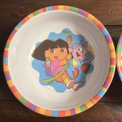 2001 Vintage Dora The Explorer Bowl Set Of 2 Ice Cream Cereal
