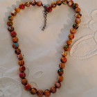 Vtg Murano Millifiori Venetian gl bead necklace lob clasp18" ST Murano/Italy Tag — photo 4