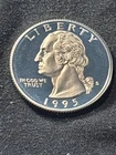 1995-S Silver Proof Washington Quarter • 90% Silver • Brilliant Mirror Fields •
