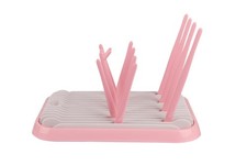 Baby Bottle Drying Rack, Folding Drainer, Feeding Accessories Dryer Holder, Pink
