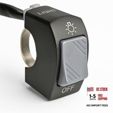 Motorcycle Handlebar Light Switch On Off Button Toggle Swtch Bicycle Grey