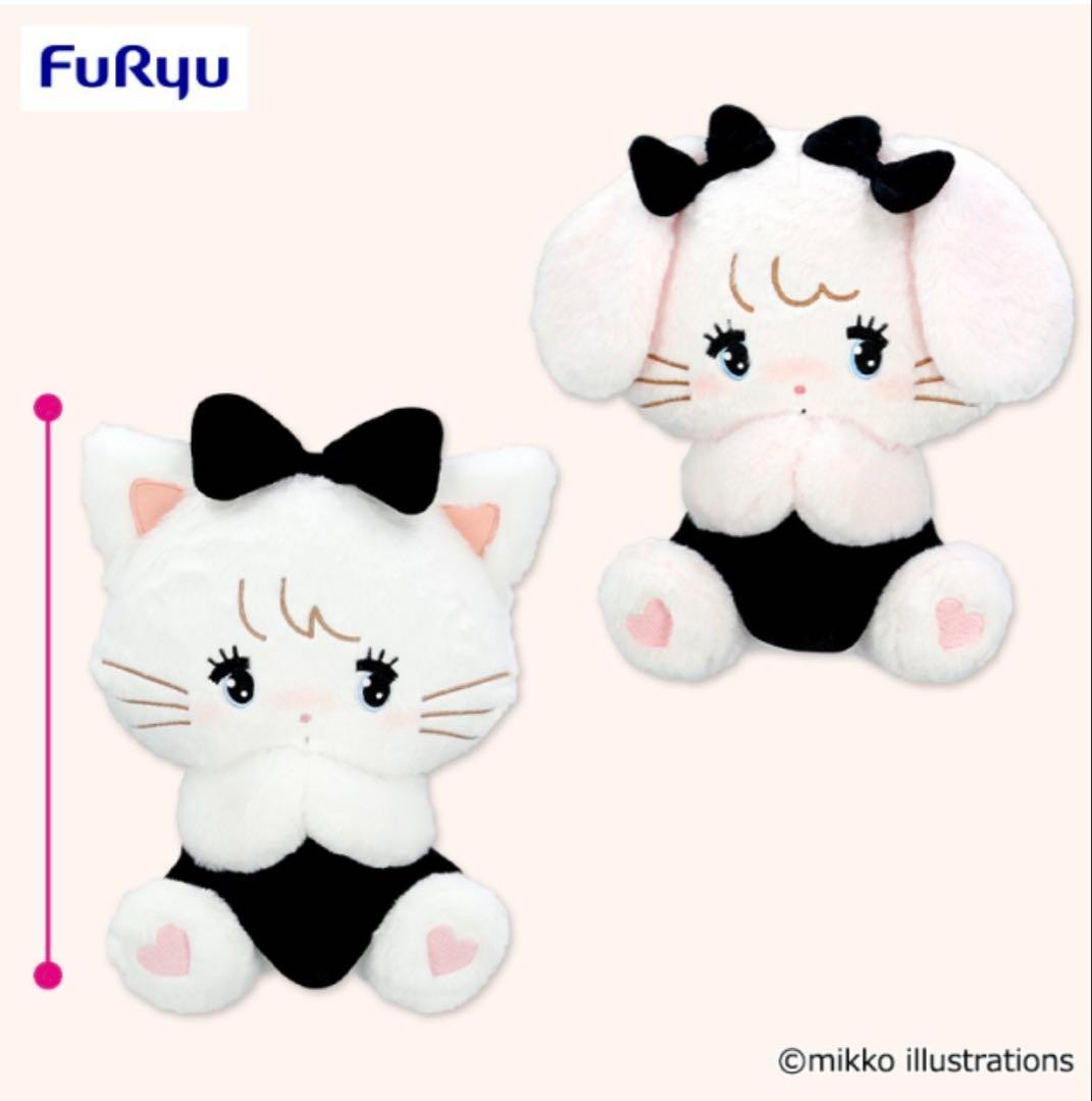 FuRyu mikko characters BLACK RIBBON BIG Plush Mousse Japan NEW | eBay