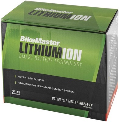 BikeMaster Lithium 2.0 Battery BMP14-FP #BMP14-FP LCD for ATV